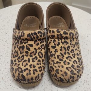 Leopard Print Dansko Clogs